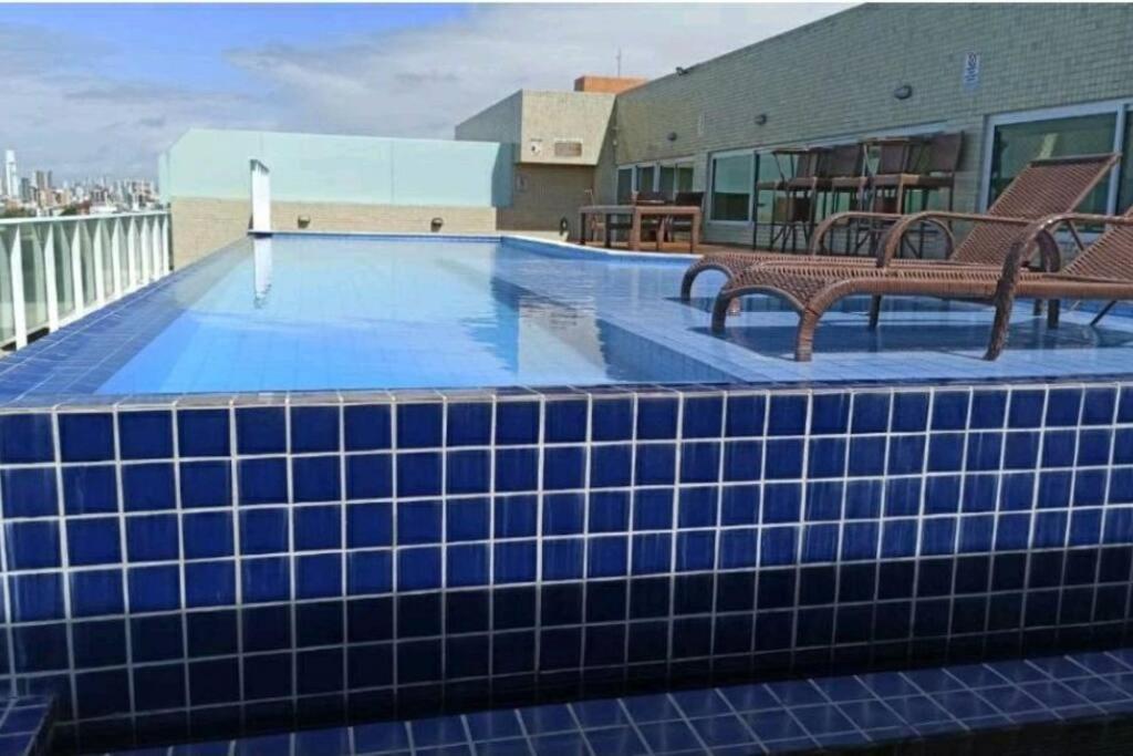 Flat Bello Plaza - Piscina Com Vista Da Orla Cabedelo Bagian luar foto