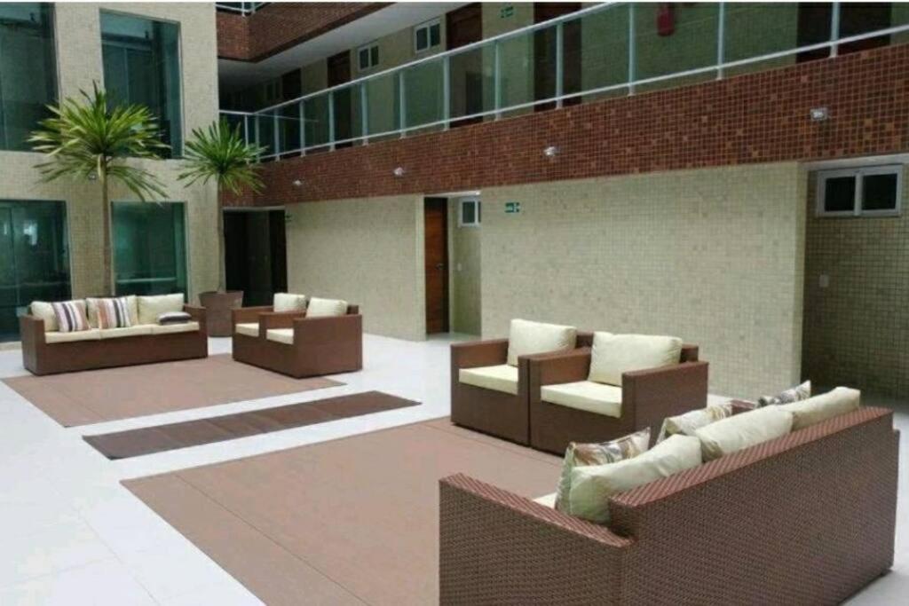 Flat Bello Plaza - Piscina Com Vista Da Orla Cabedelo Bagian luar foto